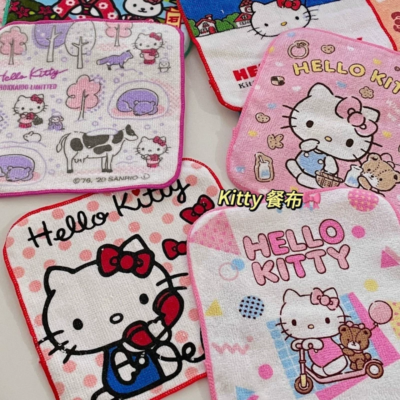 Hello kitty, милый маленький носовой платок, детское полотенце