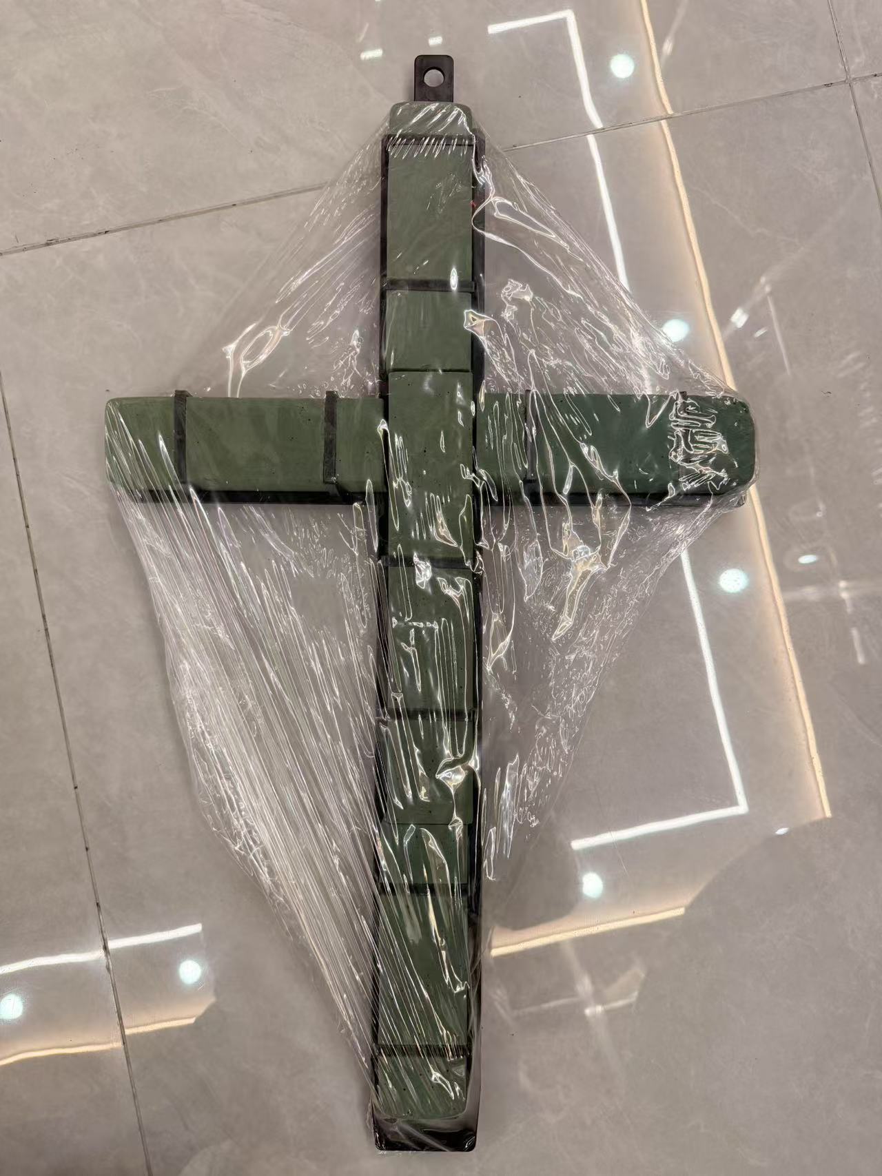 Poesía extranjera flor de barro cuadrícula ventosa flor esponja flor flor de boda coche de plástico flor de mesa de comedor colgar pared cruzada anillo de corazón