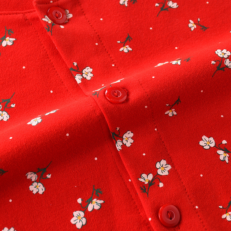 (2개) 어머니의 가을 옷 중년 및 노인을위한 여성 가을, 겨울 가디건 노인 열 속옷 긴 소매 느슨한 인쇄를위한 면화 스웨터