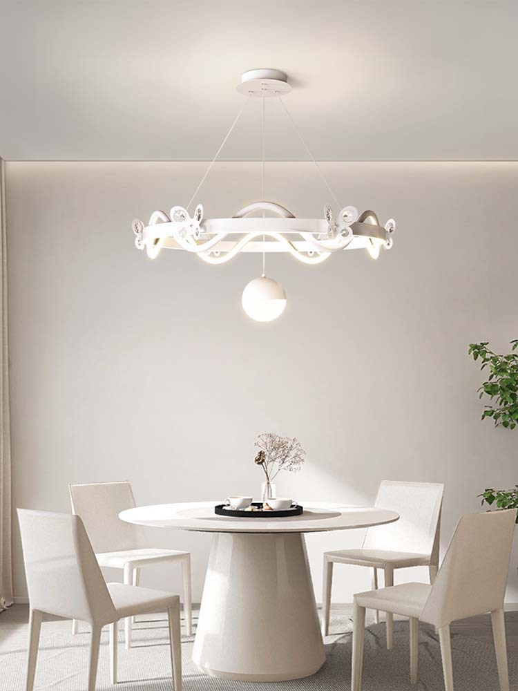 Lámparas de restaurante de viento crema personalidad artística creativa red estrella famosa mesa de comedor de bar lámparas de cristal