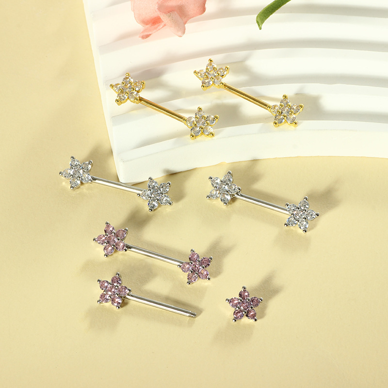 Pointed titanium steel lip stud product view