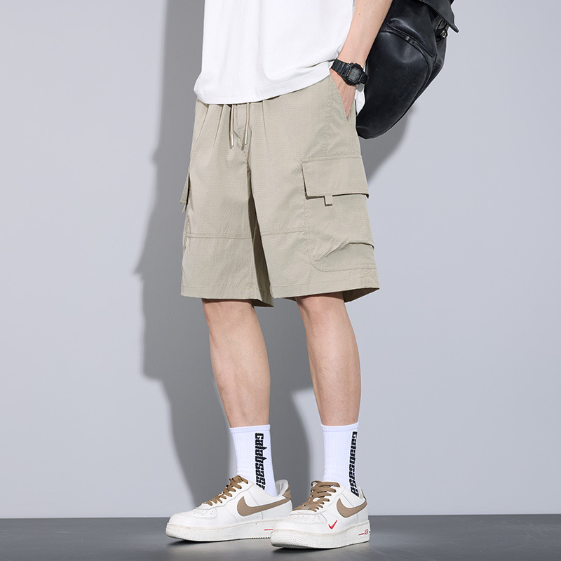 Cargo Shorts Men's Summer Thin Casual Loose Straight 2025 New Trendy Brand Cross-Border Mid-Length Pants Men