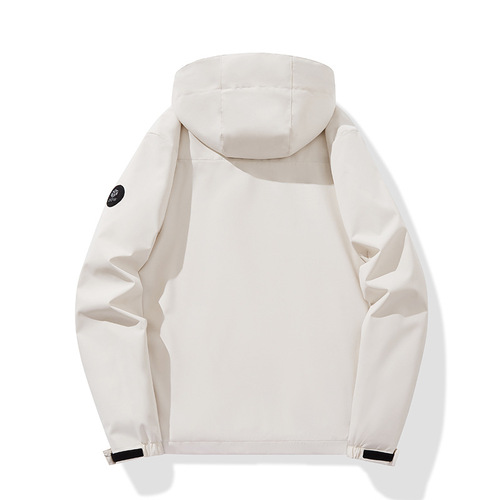 Outdoor jacket logo thickened down cotton windbreaker jacket windproof waterproof jacket work clothes printed