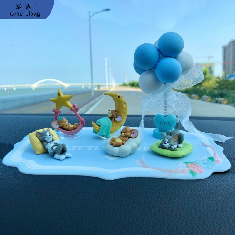 인터넷-유명한 톰 고양이와 마우스 자동차 장식품 제리 자동차 장식 센터 콘솔 장식품 귀여운 무료 배송