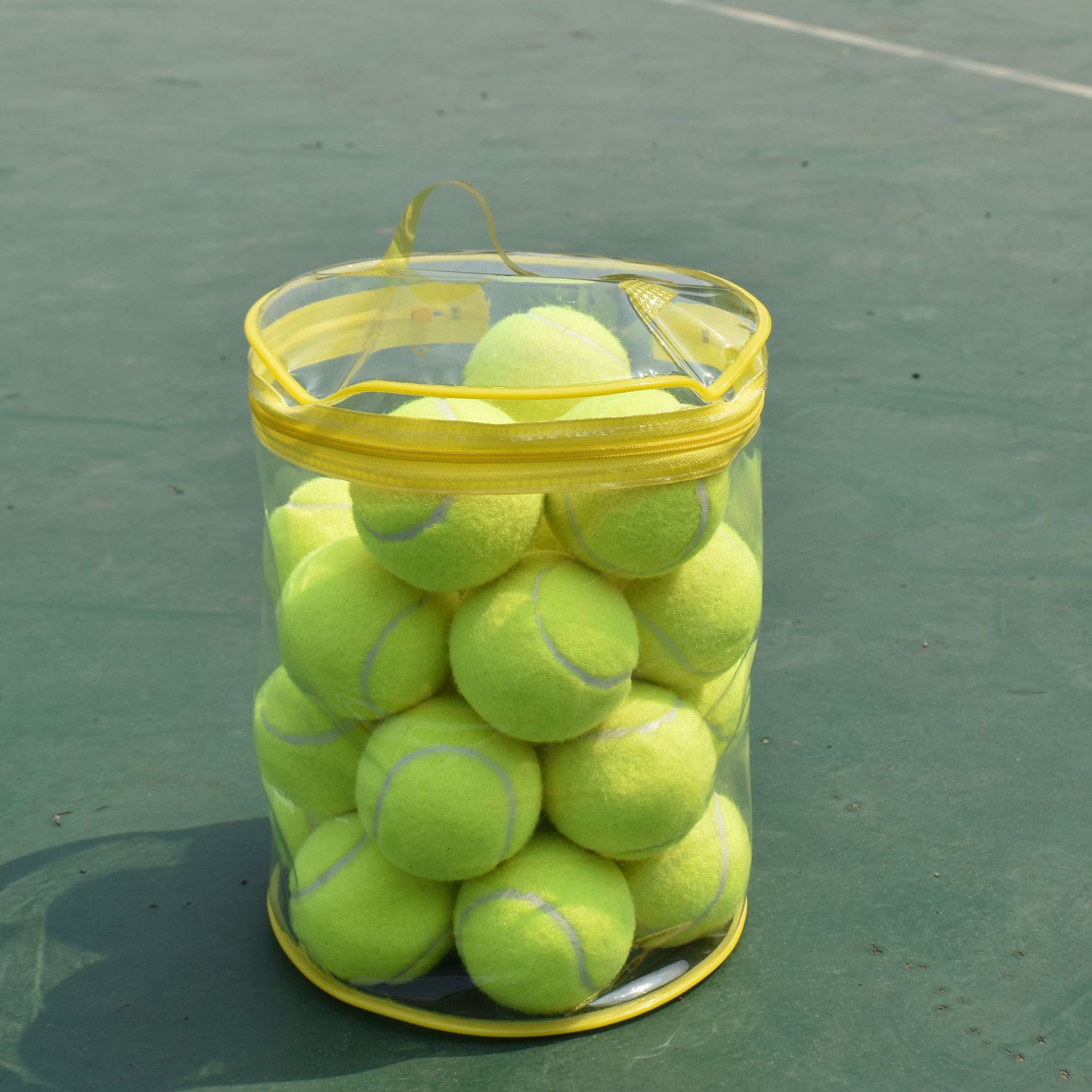 Beginner Training Tennis Balls, 24 Pieces in Zipper Bag, Practice Tennis Balls, In-Stock Wholesale Tennis Balls, Durable for Outdoor Use