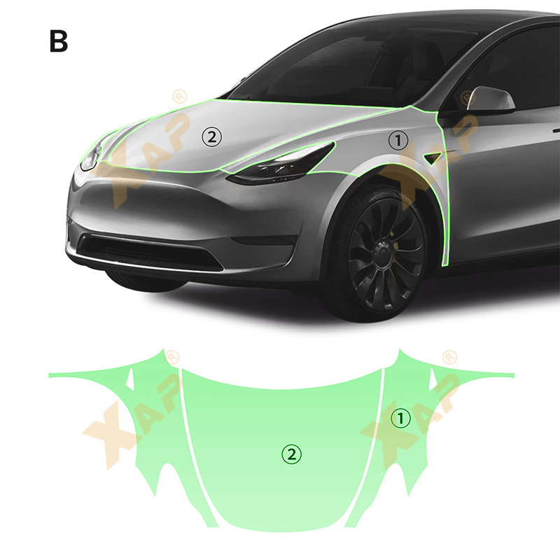 Cross-border Tesla modelY TPU Anti-scratch Brightening Invisible Paint Protective Film