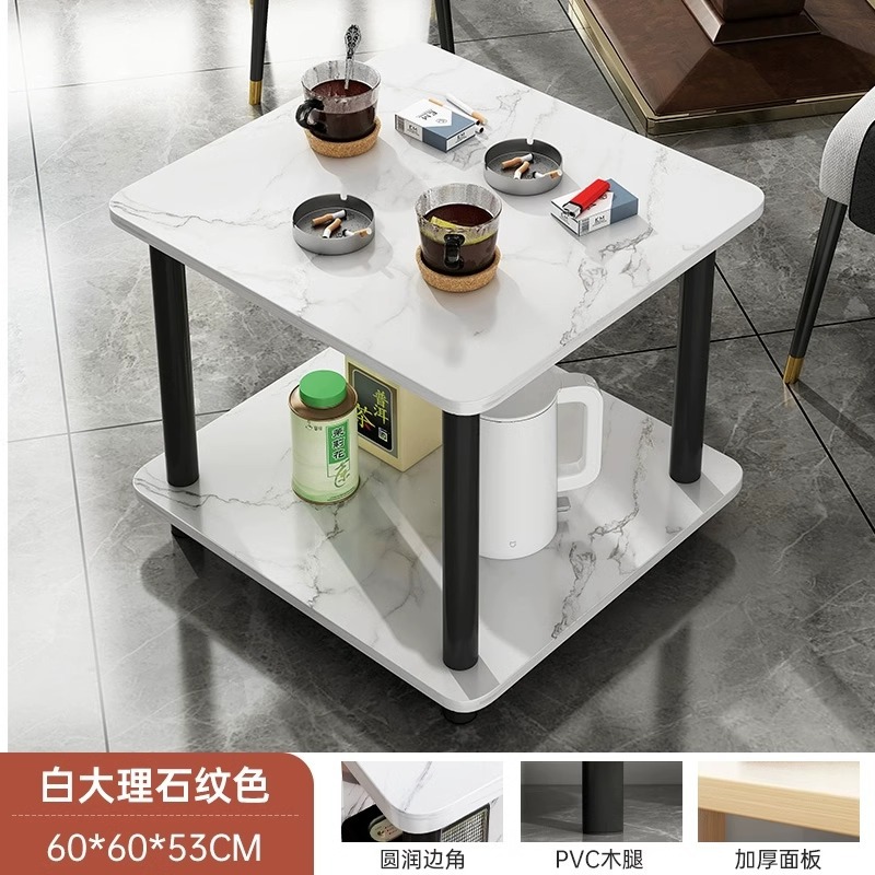 Mesa de mahjong, mesa de centro, estante de té, mesa lateral pequeña de doble capa móvil, sala de ajedrez y cartas, mini mesa de té especial para jugar a las cartas