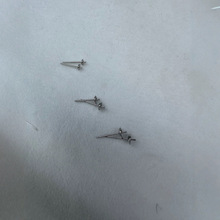 S925银耳钉银托简约diy专业珍珠配件银托耳钉银针