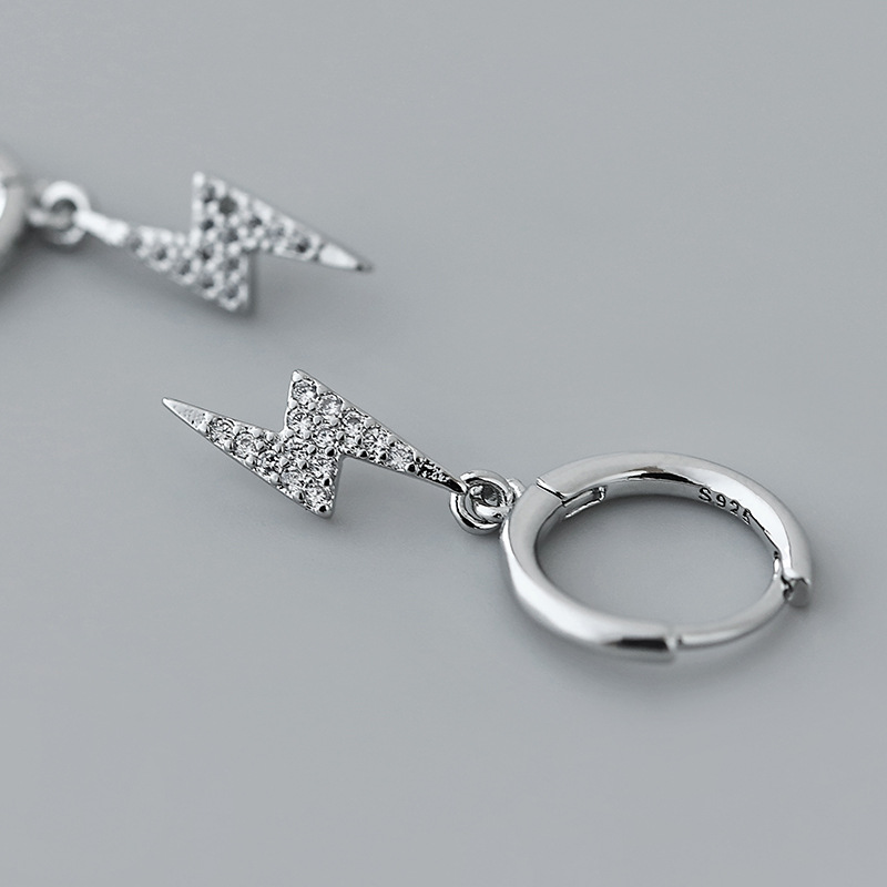 retro microinlaid zircon lightning pendant earrings wholesale Nihaojewelrypicture5