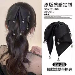 二重層蝶女性の新しいヘアボリュームクリップハイエンドヘアクリップサメクリップヘアアクセサリー高ポニーテールヘアクリップ帽子