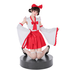 日本の巫女衣装ハロウィンダンスコスプレホームダンスと衣装メイドアニメーションパフォーマンス衣装プラスサイズ魔女