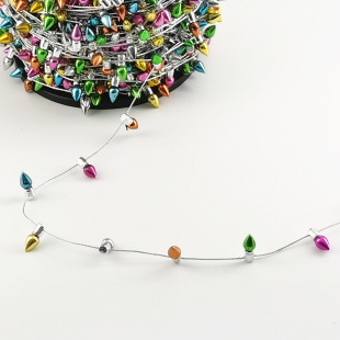 Plastic Electroplated Small Light Bulbs String Christmas Light Bulb Decoration Accessories Holiday Decoration Light Beads String Light String Electroplated Beads