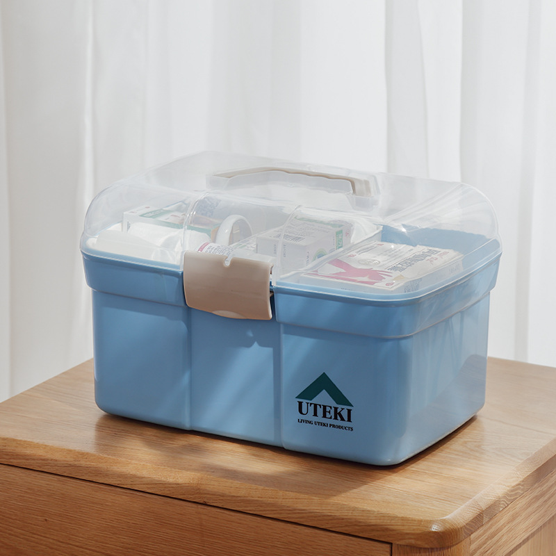 收纳箱塑料首饰整理箱游泳箱迷你可爱小号手提收纳盒有盖储物箱