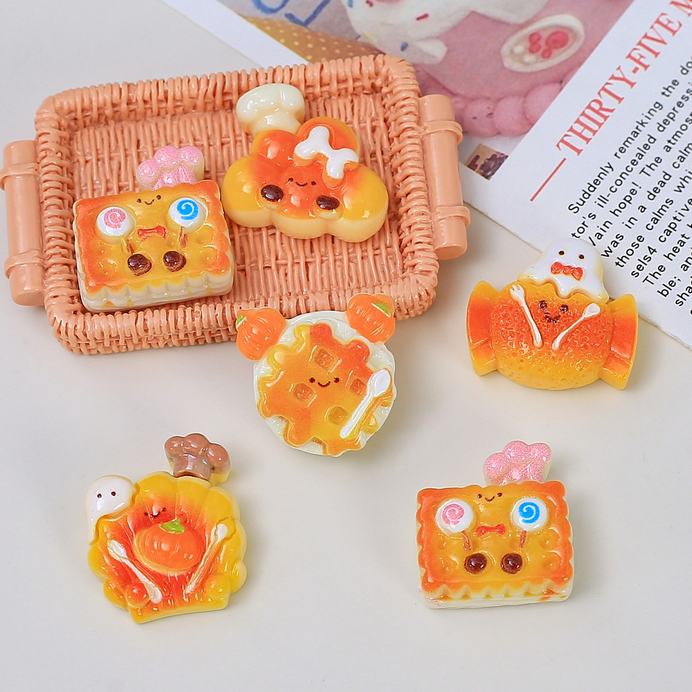 新款表情面包食玩手工diy奶油胶配饰树脂小配件饰品发夹材料批发