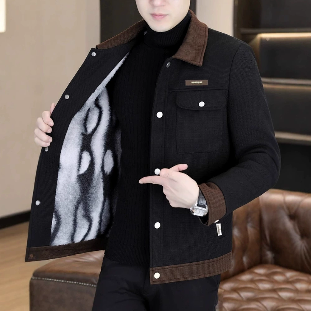 Теплая элитная демисезонная универсальная куртка, slim fit