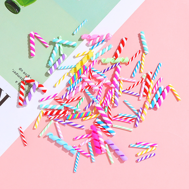子供用クリームゴムdiy手作りアイスクリーム虹棒ヘアクリップ|undefined