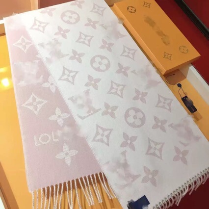 2025新女士L家老花字母秋冬披肩双面羊绒围巾跨境款节日围巾礼物|undefined