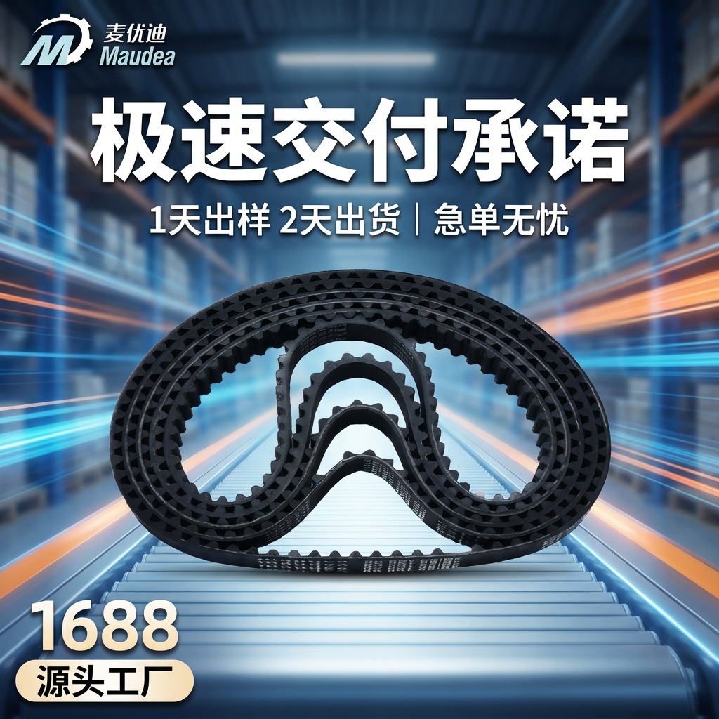 厂家供应国产抗拉橡胶同步带 L型凯夫拉线绳齿形带 支持制作