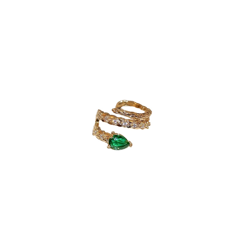 No hay agujeros de oreja nicho zircon serpente de tres capas de orejas de orejas chapadas en oro real personalidad temperamento pequeño orejas de alta calidad