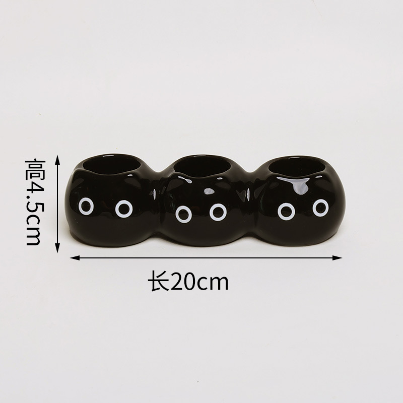 Siamese Cat Soporte para cepillo de dientes de cerámica Soporte para cepillo de dientes eléctrico Tubo de cepillo de dientes Encimera de baño Decoración de cerámica