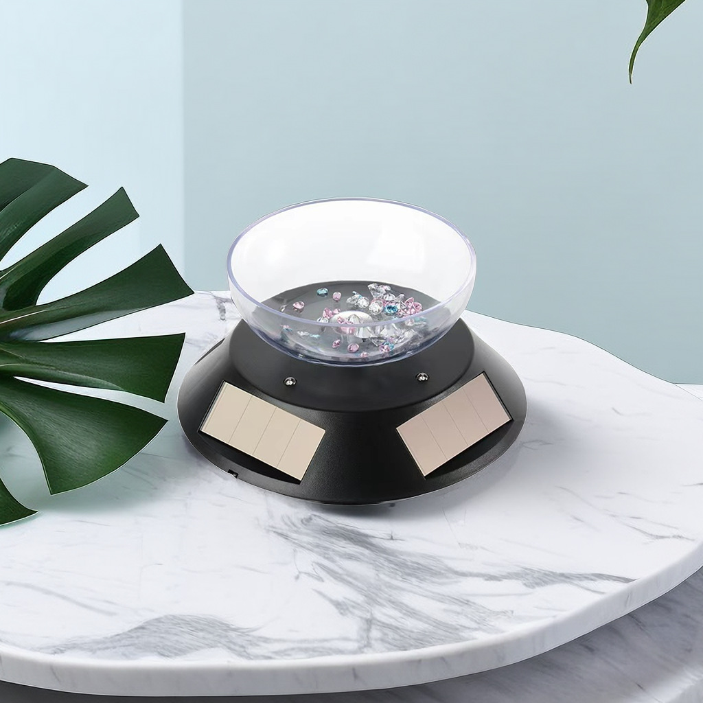 조명 디스플레이 스탠드 보석 옥 팔찌 회전 테이블 보석 라이브 디스플레이 소품 원형 태양 디스플레이 테이블