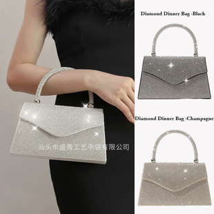 Cross-border Women's bag Diamond new evening bag advanced full diamond evening dress handbag Shantou factory direct wholesale