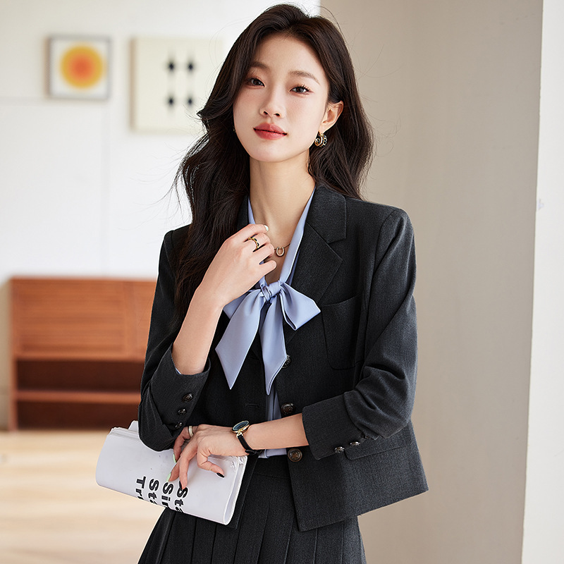 Academy Style Suit Dress Women's Spring and Autumn 2024 New High-end Feeling Elegant Goddess Fan Jk Uniform Suit Skirt