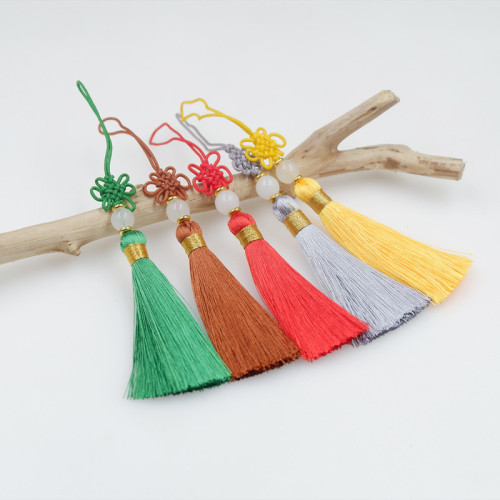 Chinese knot small tassel USB flash drive comb invitation tassel pearl tassel handmade bookmark tassel wholesale