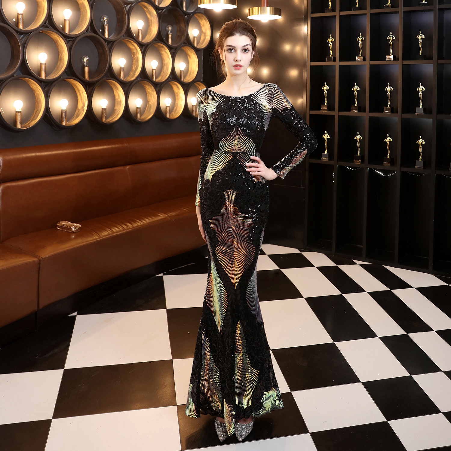 2023欧米の春夏新作ワンピース女性宴会の雰囲気