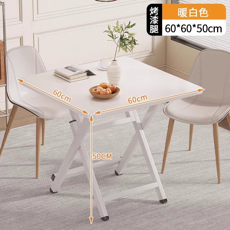 Mesa de comedor plegable, mesa redonda simple, mesa de alquiler, mesa portátil al aire libre, mesa de comedor cuadrada