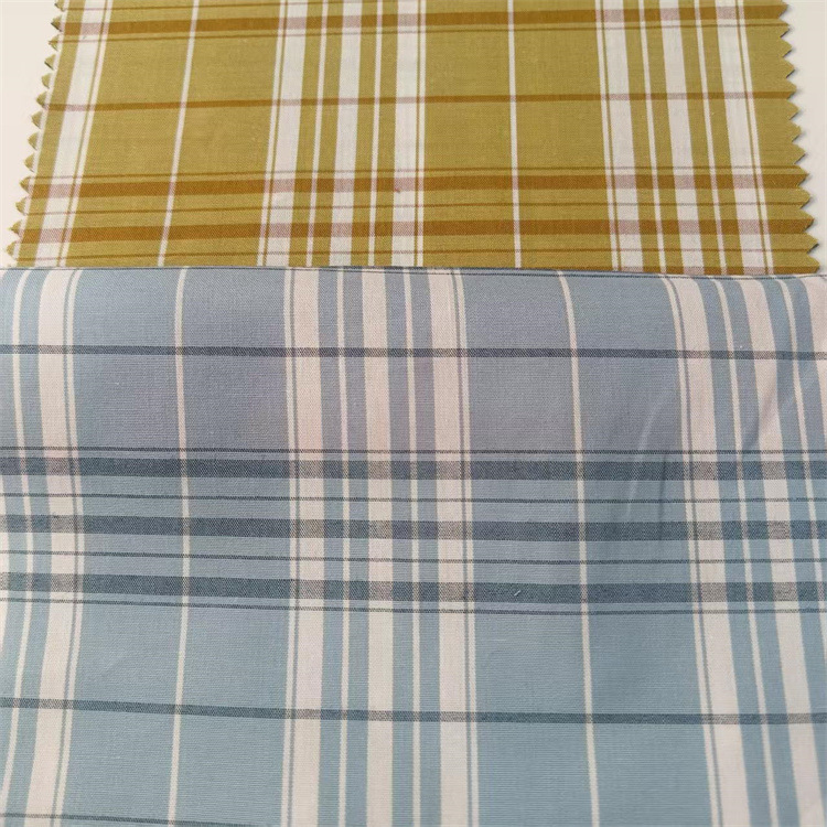 纯棉衬衫色织格子布春秋款童装衬衫女装裤连衣裙布料现货