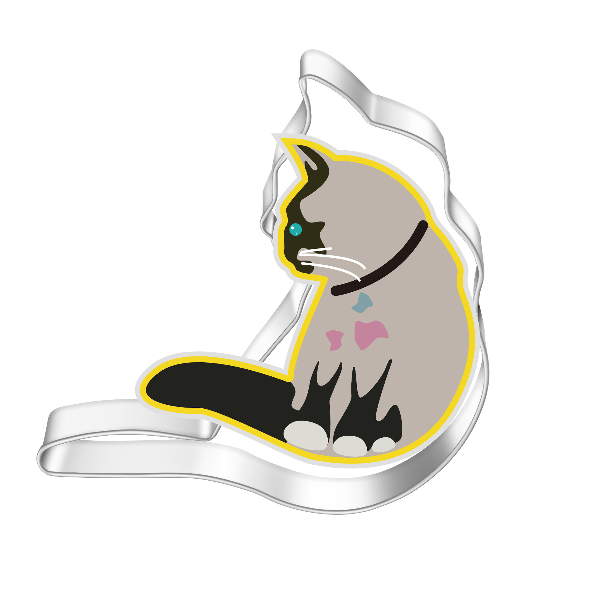 Acero inoxidable galleta molde de dibujos animados animales gatito ratón corte DIY pan al vapor herramienta para hornear