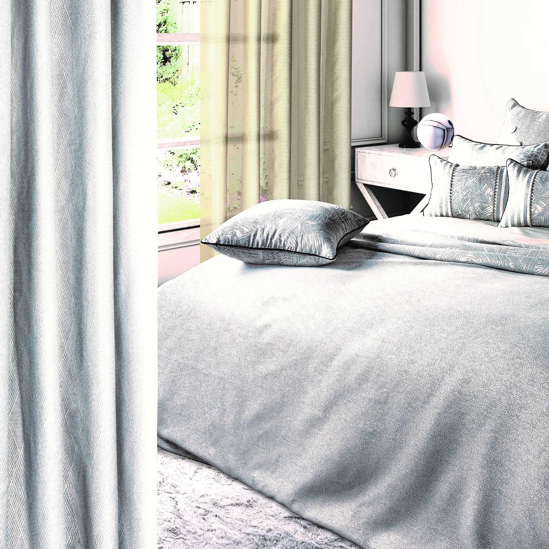 北欧ins风窗帘家装成品定制卧室样板房外贸代工fabric