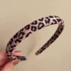 Pink leopard print headband (DA1147)