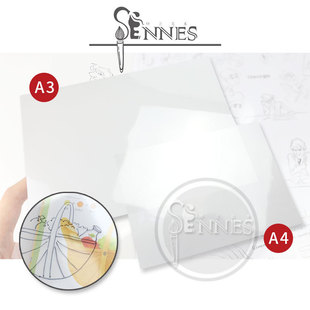 Glossy Plastic Sheet, Transparent Film, Celluloid Sheet, Film A4/A3, 1 Set of 10 Sheets