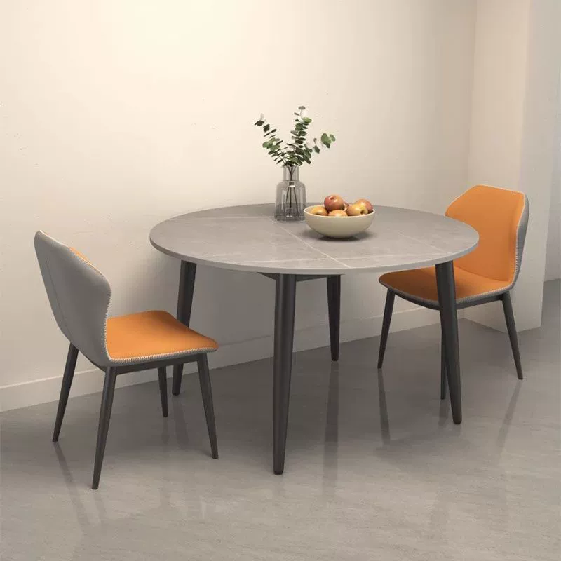 Обеденный стол и стулья из сланца для дома, маленькой квартиры, матовый утолщенный обеденный стол, современный простой светлый роскошный глянцевый стол