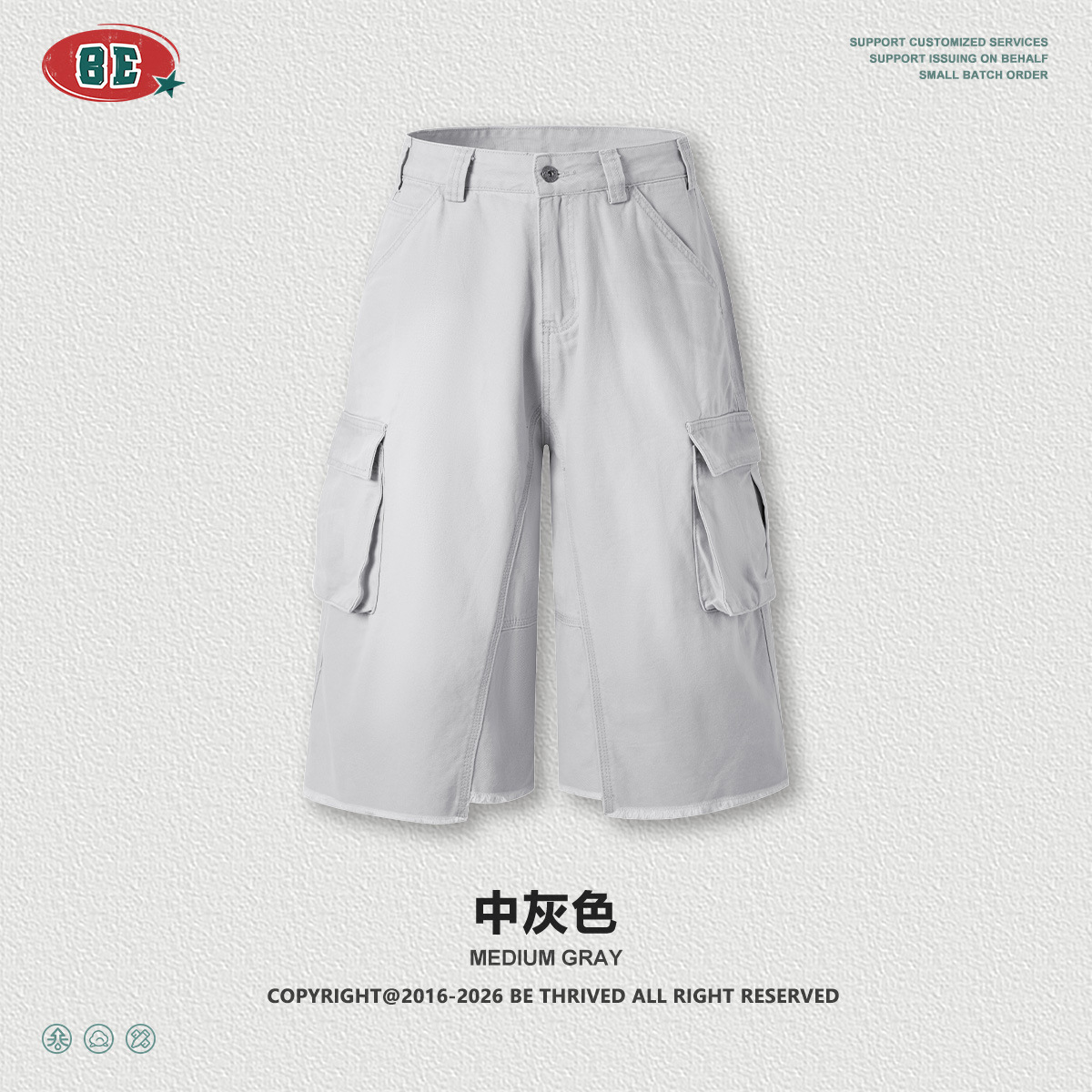BE ropa de hombre de verano estilo americano de moda callejera multibolsillo pantalones cortos retro lavado con agua hacer viejos pantalones de trabajo sueltos para hombres