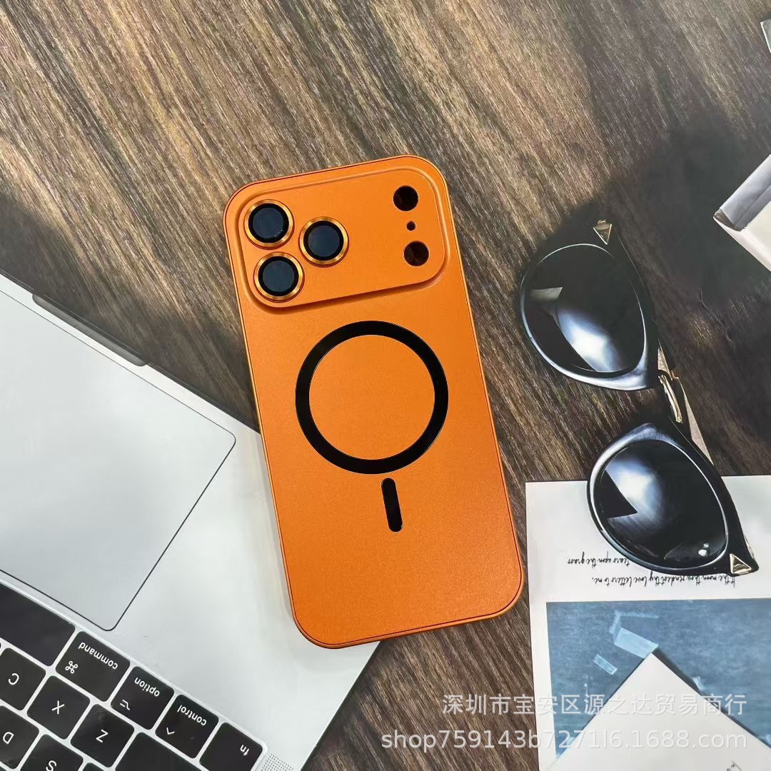 Suitable for Apple 17Pro Snap Buckle Original Frosted Magnetic Two-In-One Aluminum Alloy Frame Shell 16 Lens Full Cover