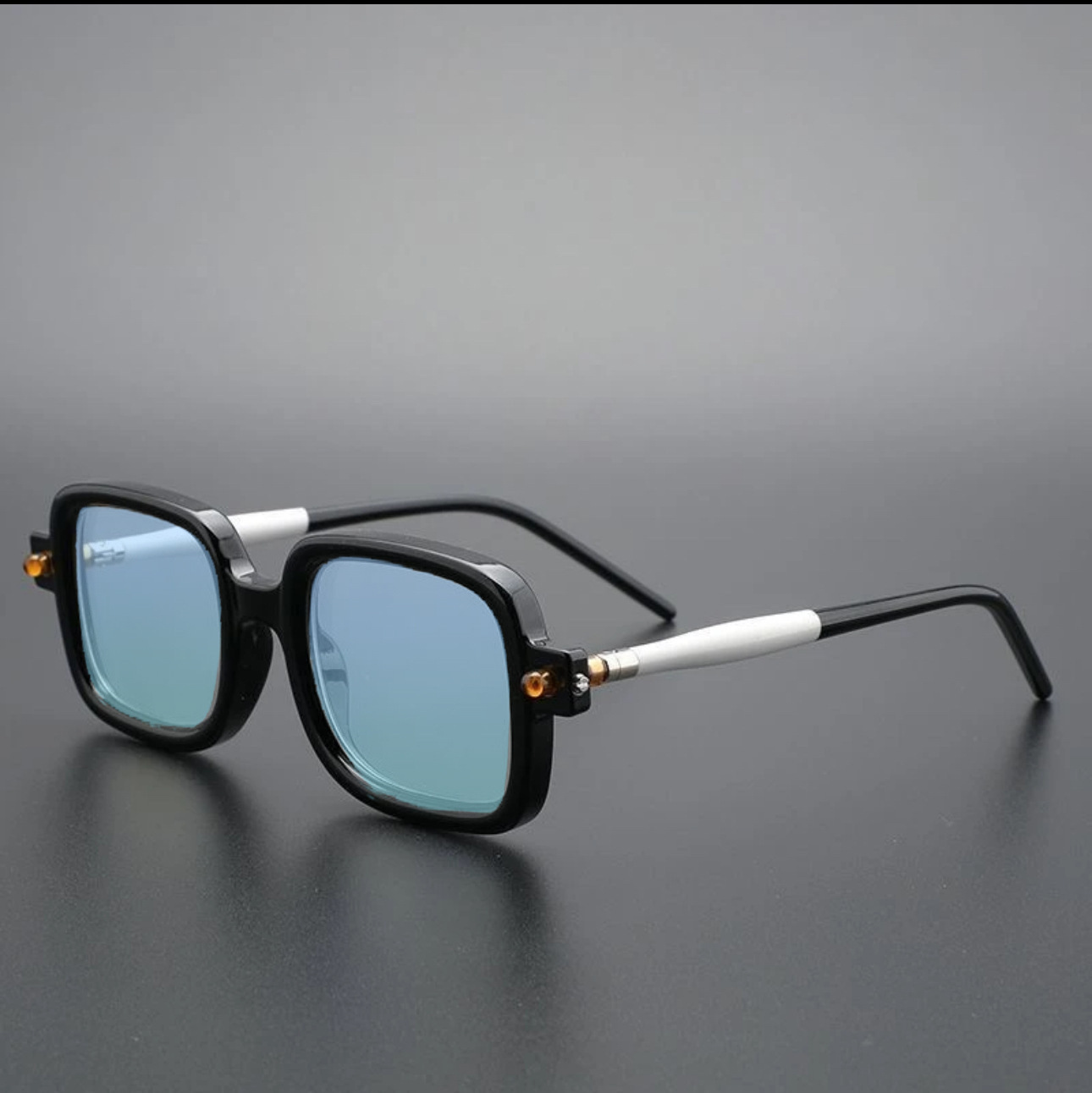 Nuevo marco cuadrado grueso daltonismo espejo débil de color universal corrección de color rojo y verde marco completo puede equiparse con gafas de grado de miopía