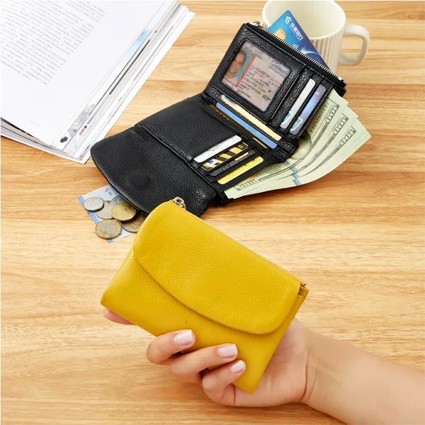 Cross-border Wallet Head Layer Cowhide RFID2025 Year New Style Wallet Fashion Women's Natural Drop Convenient Large Capacity