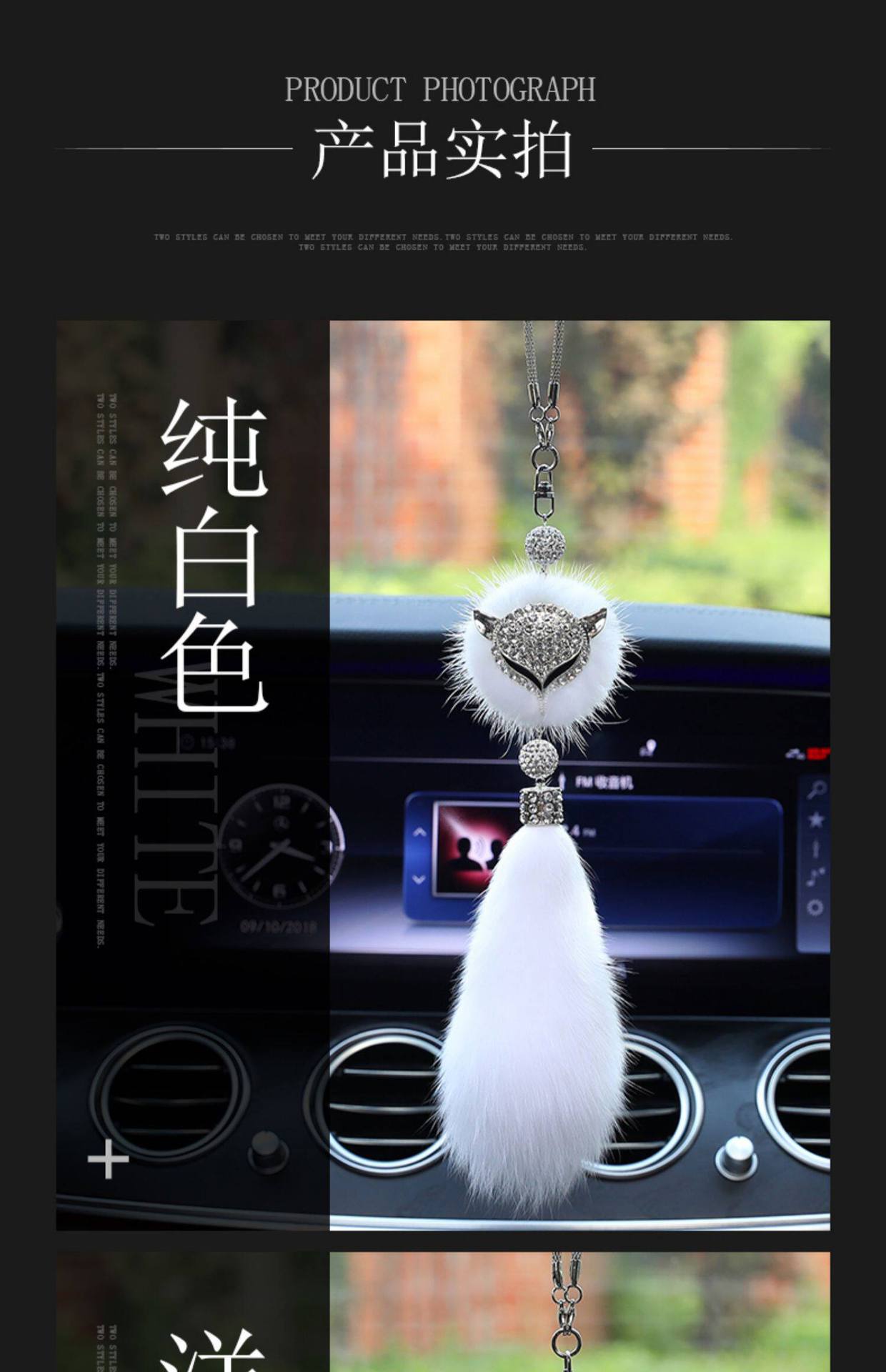 Car Hanging Ornament Goddess Style with Diamonds, New Trendy High-End Creative Car Pendant Handmade Interior Decoration for Women