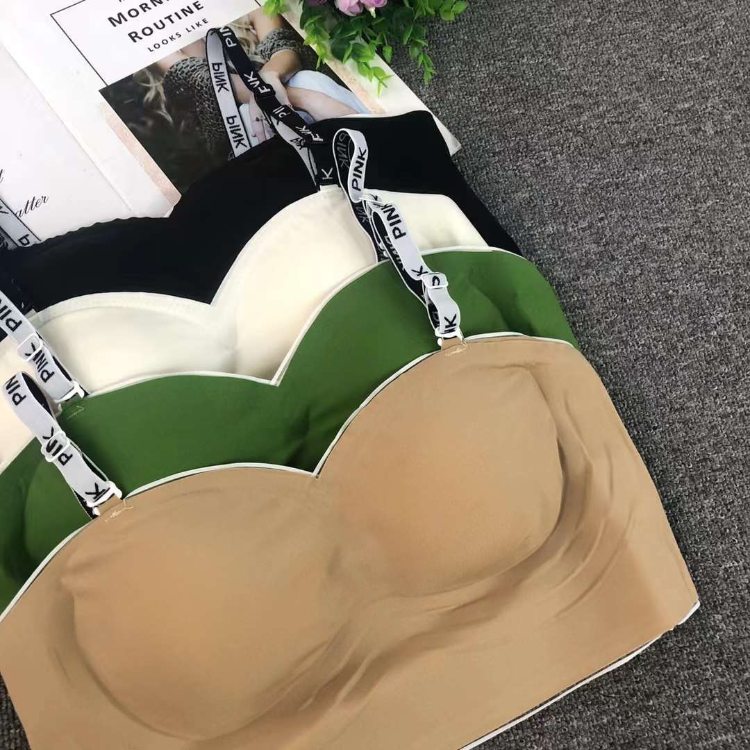 Nuevo brillante de verano sin marcas cómodas tazas ropa interior sexy desnuda sensación de bra invisible contra el pecho bra anti-caída