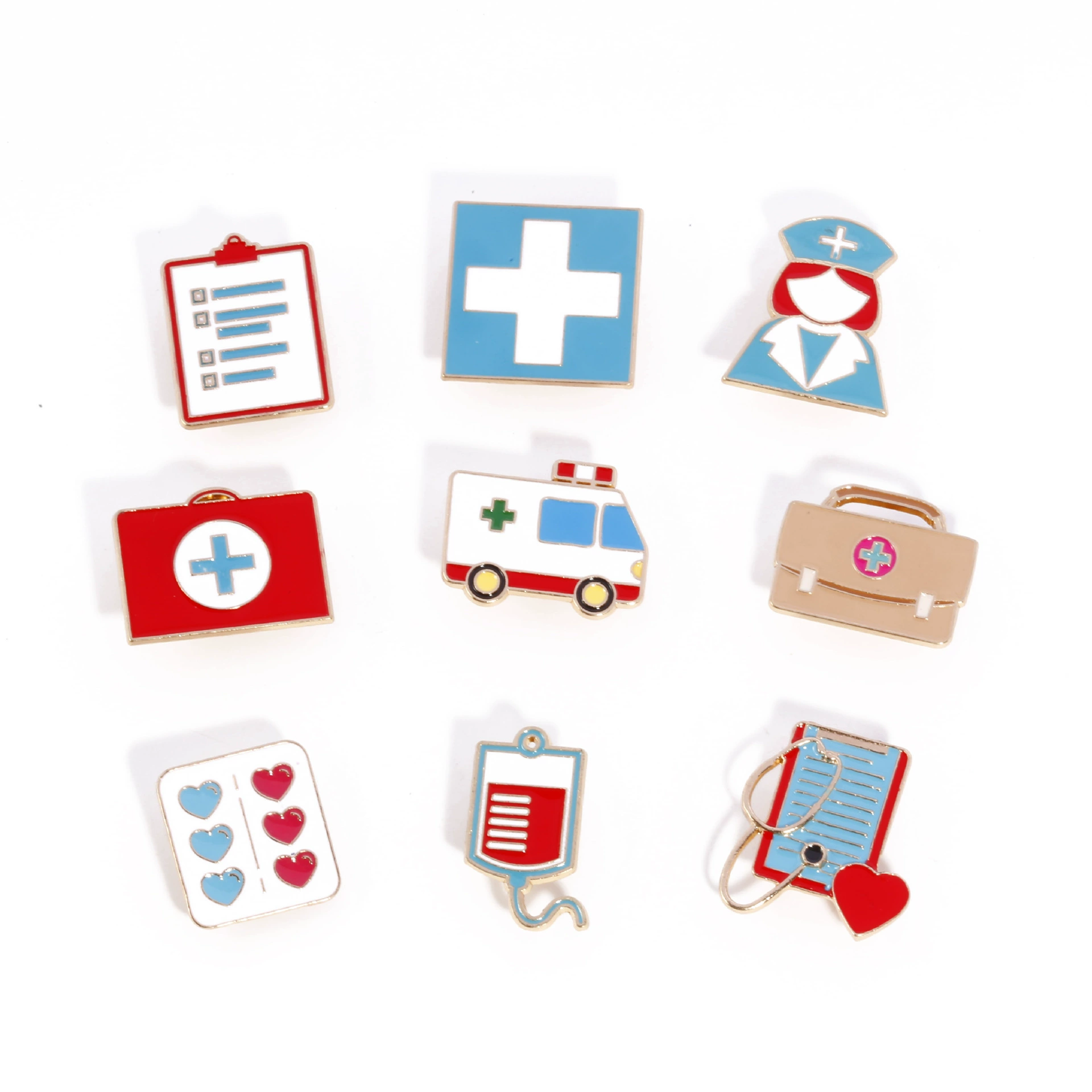 Трансграничная европейская и американская брошь на День медсестры, значок скорой помощи, значок снежинки, маленькая булавка, булавка для воротника свитера, металлический значок