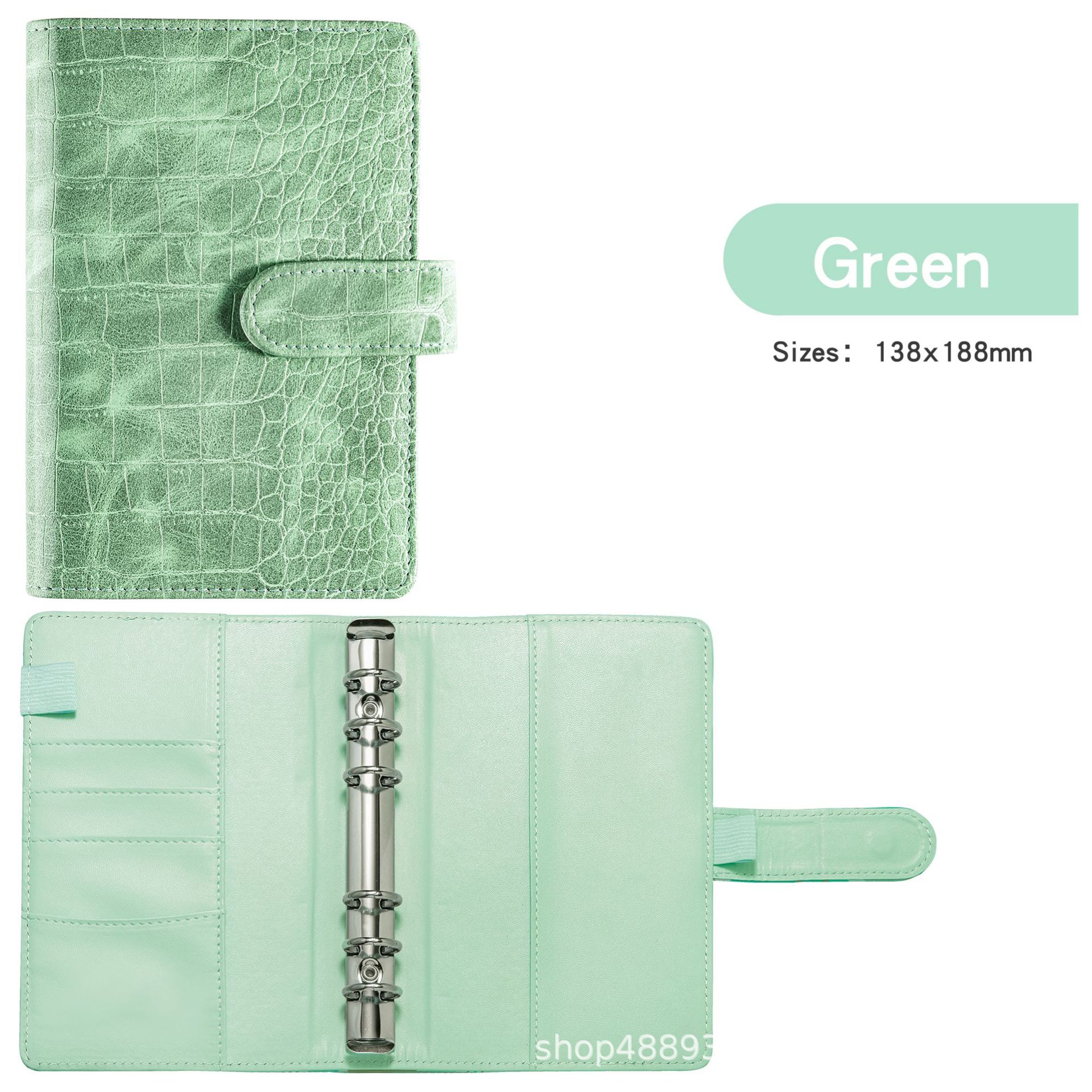 Patrón de cocodrilo-Verde (concha única)