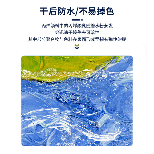 Cross-border manufacturers wholesale 12ml pigment watercolor gouache acrylic paint oil painting glass pigment textile 12 color pigment