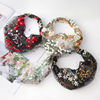 Summer brand headband, hair tufts, hair accessory, with embroidery, flowered, for every day