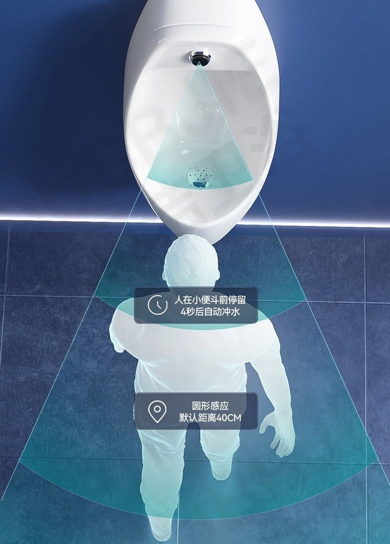 6wp New type household hand-press integrated urinal, wall-mounted and wall-mounted urinal, automatic sensing ceramic for men undefined