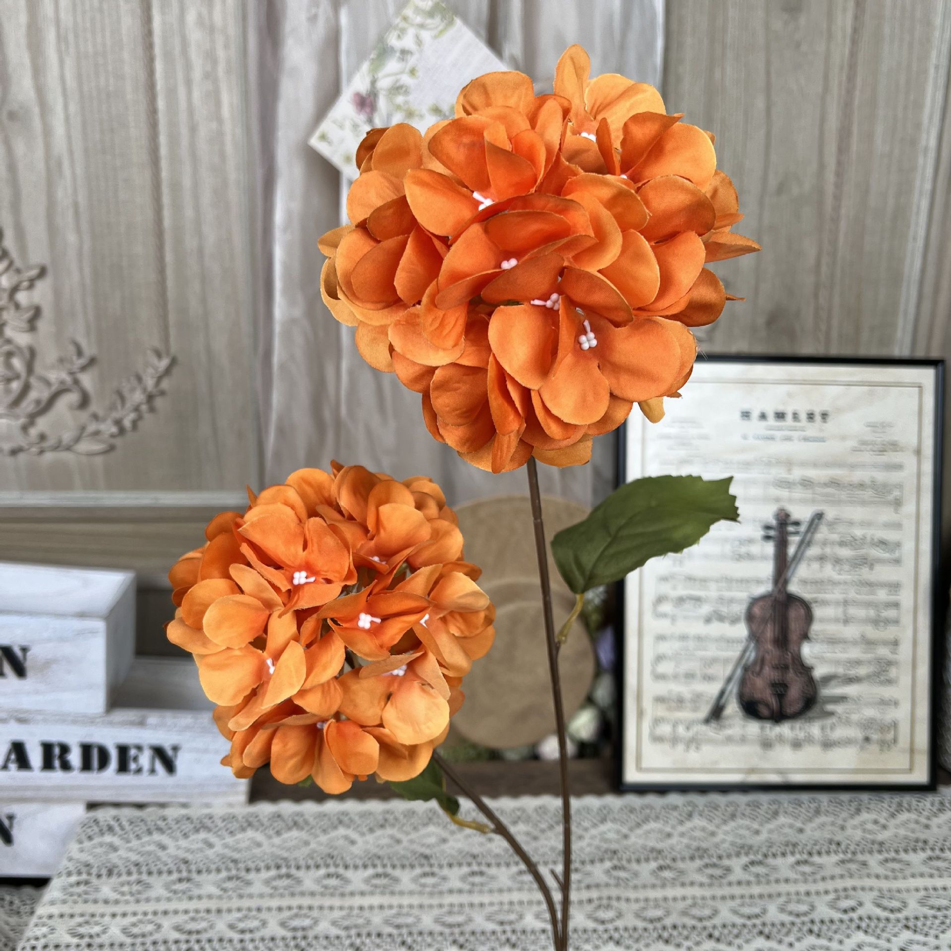 YG-2 머리 수국-오렌지