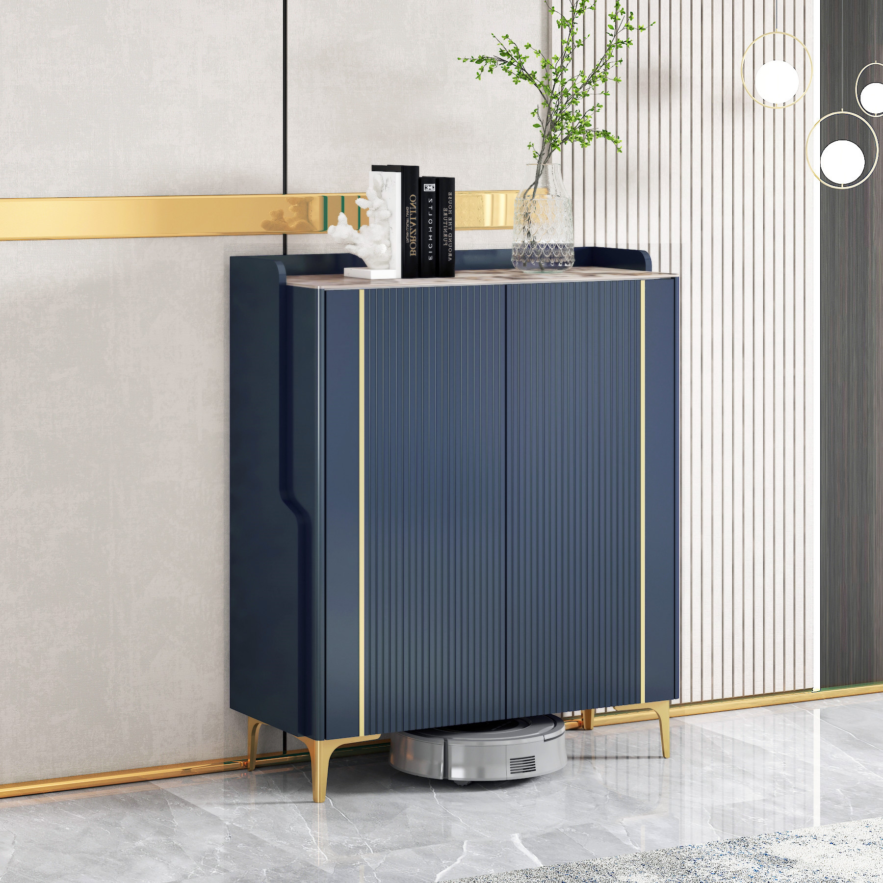 09 파란색 80 두 문, 바위 표면 80*36*100cm