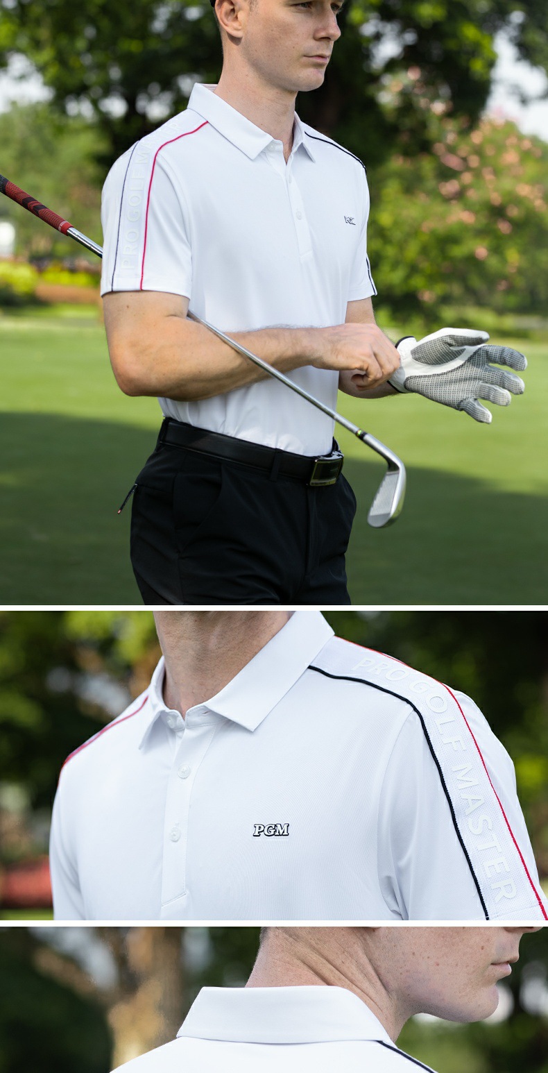 Áo polo nam tay ngắn golf hút ẩm nhanh khô, co giãn cao — YF772-Tay ngắn màu đen [Vải hút ẩm nhanh khô/đàn hồi cao/rất rộng và phong cách], YF772-Tay ngắn màu trắng [Vải hút ẩm nhanh khô/đàn hồi cao/rất rộng và phong cách] chi tiết 9